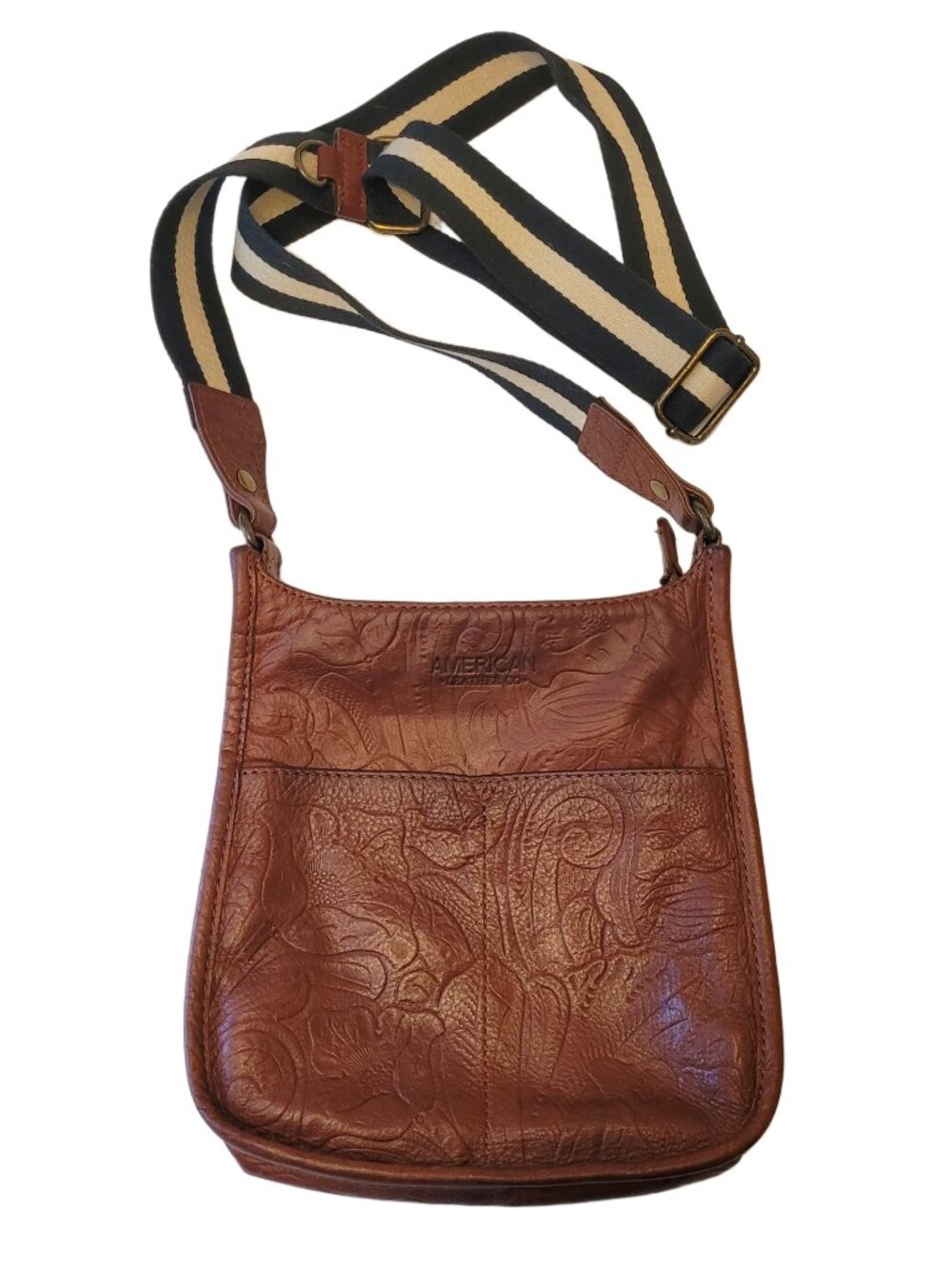 American Leather Co. Cali Tooled Crossbody Bag